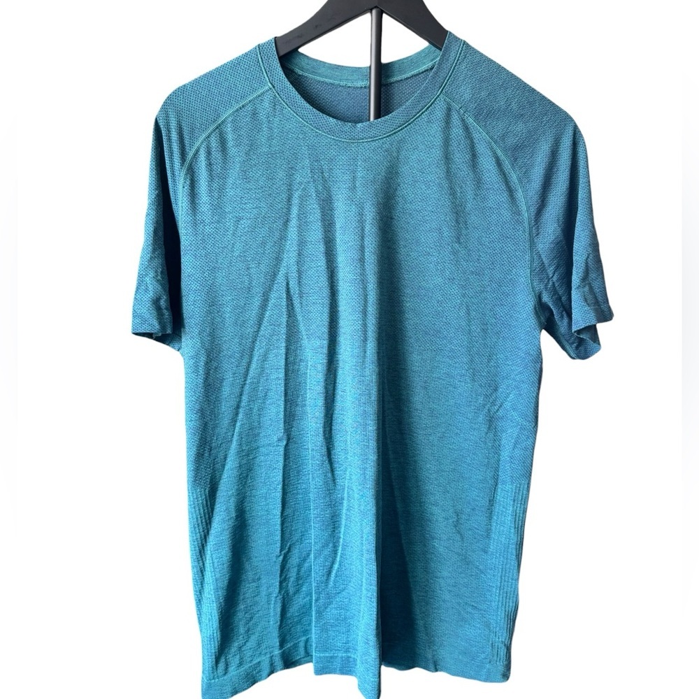 Lululemon Metal Vent Tech Short Sleeve Shirt Teal Blue Athletic Gym Training Med